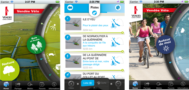 vendée vélo application développement android ios iphone ipad réalité augmentée