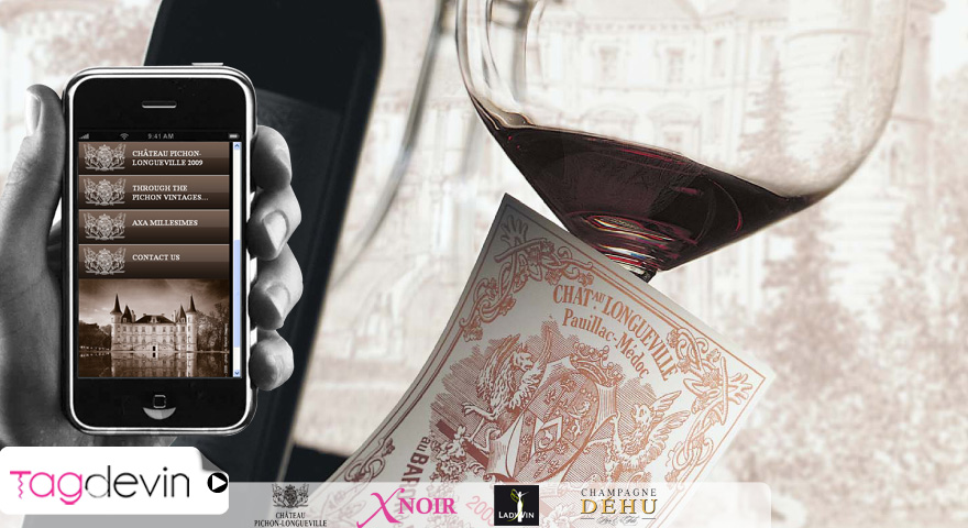 tagdevin QR-code bouteille de vin application site  mobile